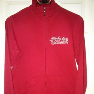 Harley-Davidson Red Zip Up Sweatshirt NWOT